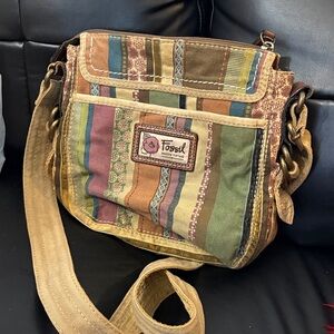 Fossil Earthy Striped Crossbody Bag
